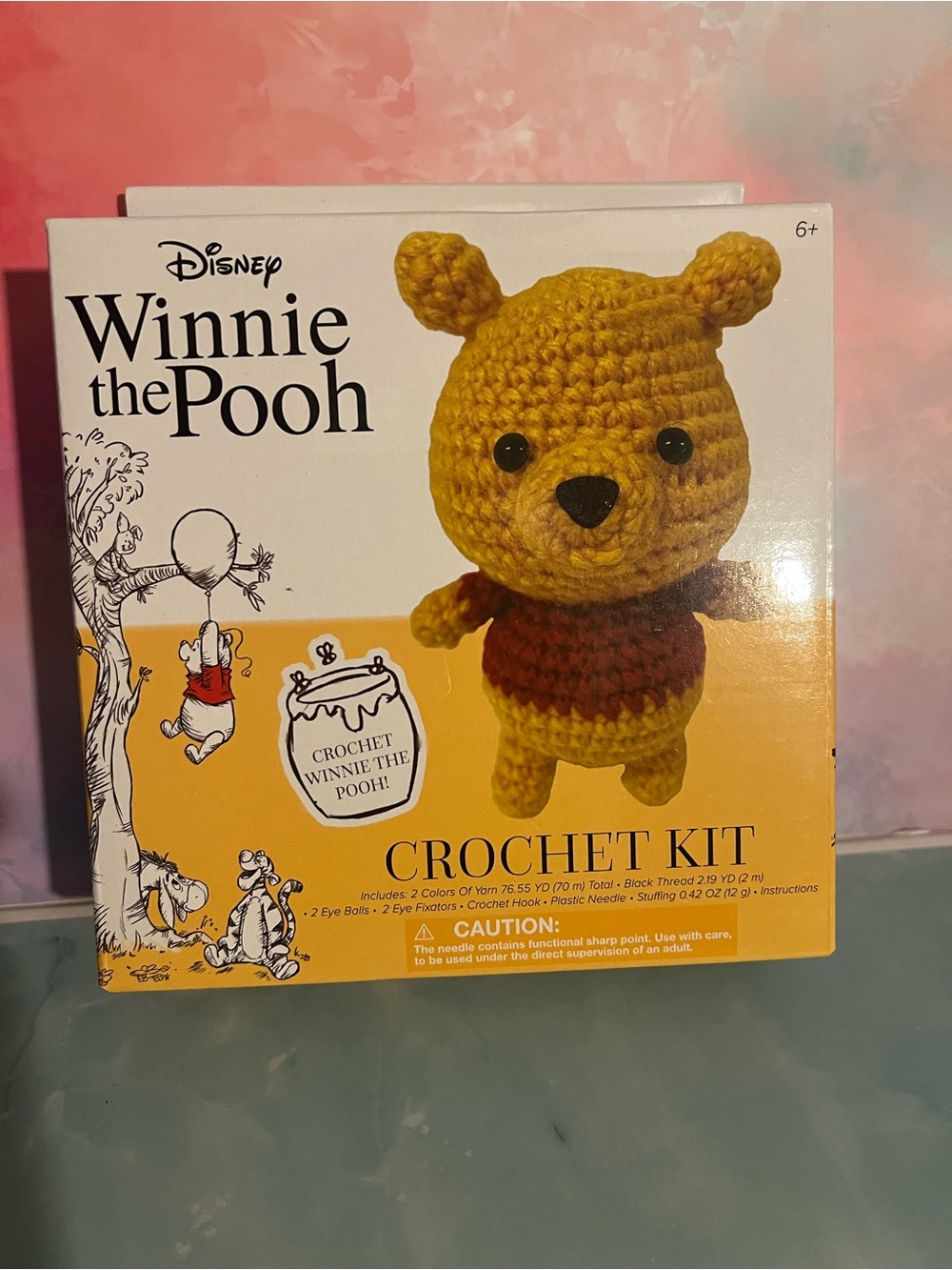 Disney Winnie the Pooh Crochet Kit - Yellow & Red Plush Figure